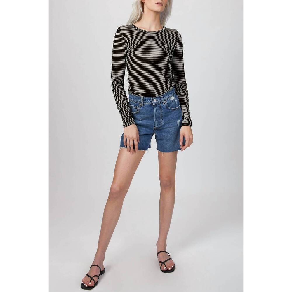 NEW HUMANOID hanya top in blackish stripe